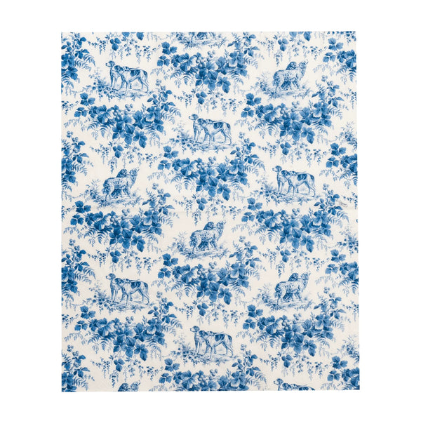 Hunting Toile Blue Guest Towels