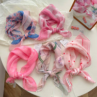 Pink fairy tale Floral Bandana Square scarf