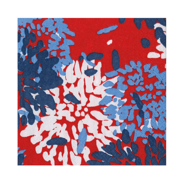 Chrysanthemum Red/White/Blue Napkin Luncheon