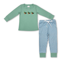 Navy duck pocket top stripe pants boys clothing