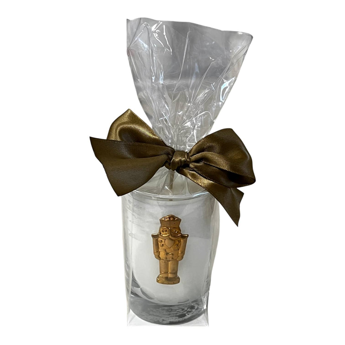 Candle Votive- Small Glass- Holiday Nutcracker