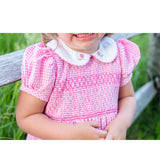 Girls' Pink Hydrangea Dress