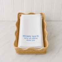 Hurry Back Linen Hand Towels