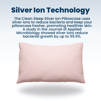 Clean Sleep Silver Ion Pillowcase (Pair)m