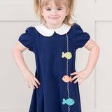 Gingham Embroidered Fish Dress