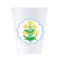In Stock Coco Block Print Shatterproof Cups | Set of 8