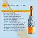Pastel Blue Mahjong Champagne Bottle Wrap