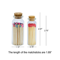 Small Match Bottles - Safety Matches in Jars - Pink