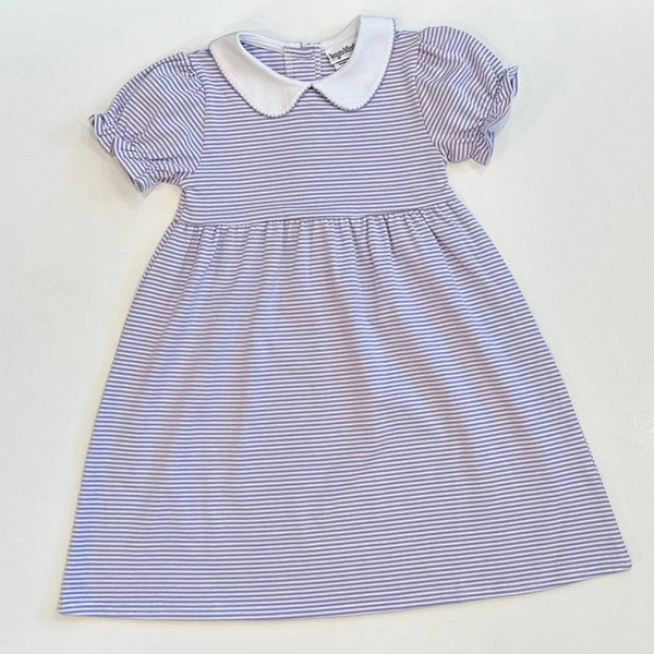 Knit Stripe Peter Pan Collar Dress
