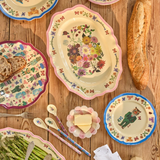 Vintage Dinner Plate - Blue - Nathalie Lété Print