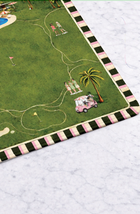 On the green golf mahjong mat 33