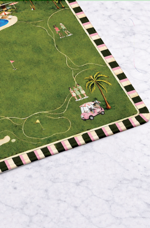 On the green golf mahjong mat 33