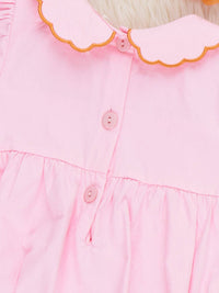 Pumpkin Darling Embroidered 100% Cotton Smocked Romper