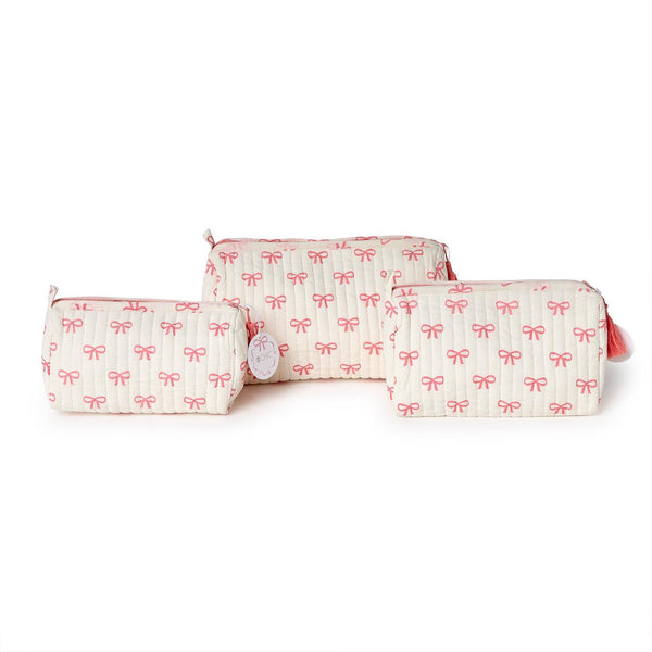 Coquette Bow Printed Cotton Quilted Bag