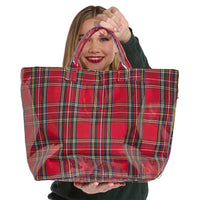 Tartan Tote with PVC Coated Exterior
