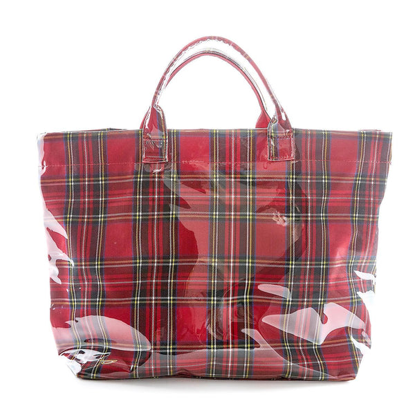 Tartan Tote with PVC Coated Exterior