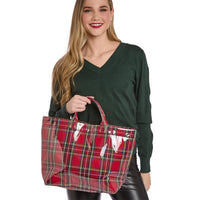 Tartan Tote with PVC Coated Exterior