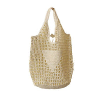Solid Color Hollow Out Woven Handbag MK2BLW6W10BBG929