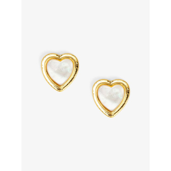 Sea Light Heart Mother Of Pearl Stud