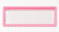 Splash-Proof Mahjong Card Holder for Pool Mahjong - Pink Scallops STANDARD SIZE