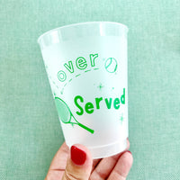 Over Served Tennis Frosted Cups
