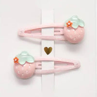 Premium Children's Barrettes - Strawberries