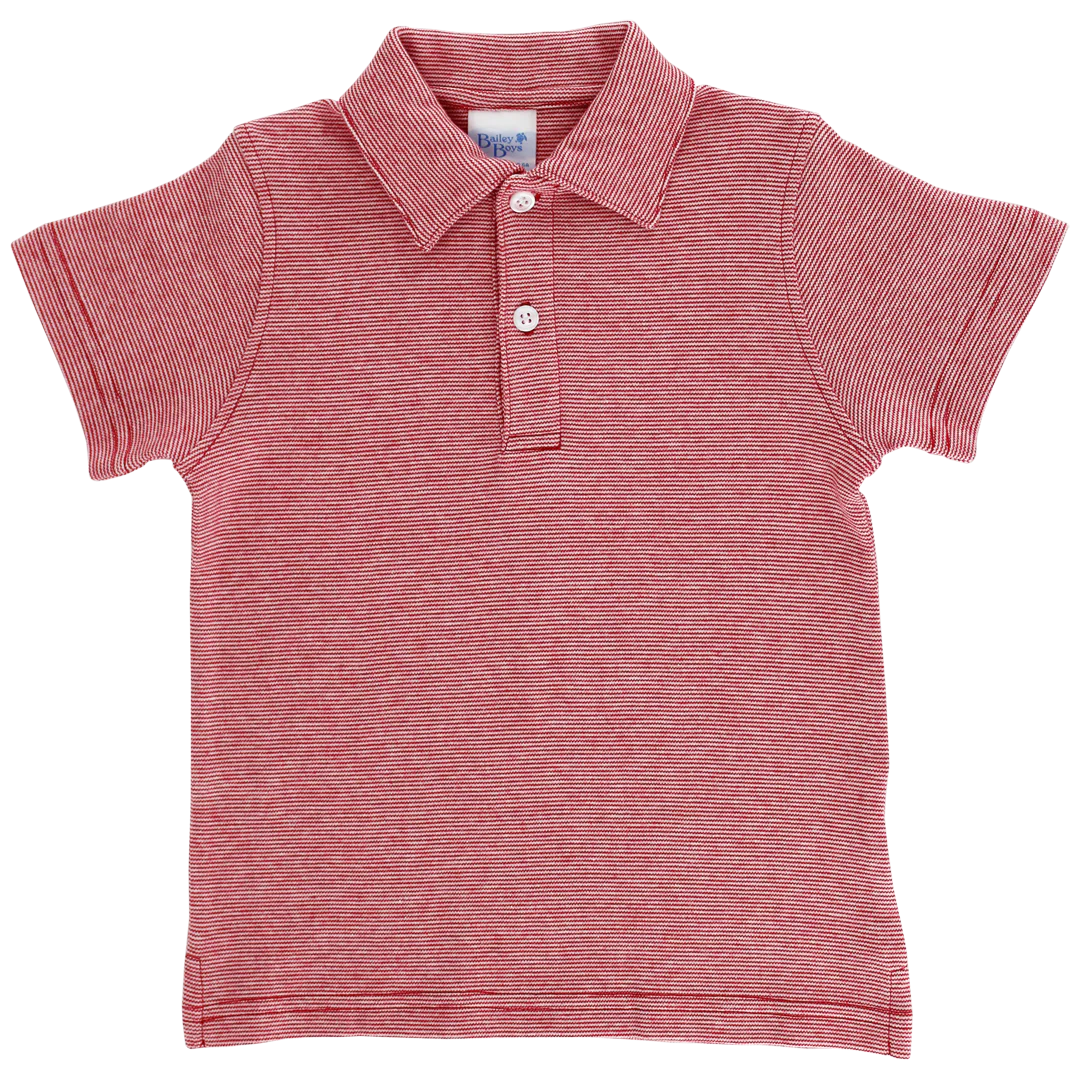 Baseball Polo Red