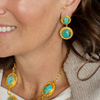 Island Hopping Drop Earrings - Turquoise