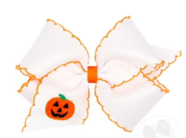 Wee Ones Medium Pumpkin Grosgrain Bow