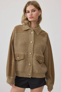 Denim Knit Combi Jacket - RJ1014