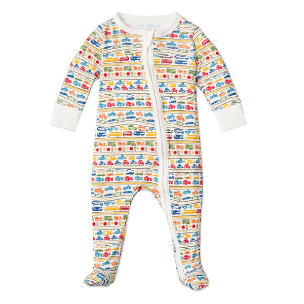 Cars & Trucks Zip Baby Onesie