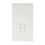Antique Initial-Robin's Egg Paper Linen Boxed Guest Towels