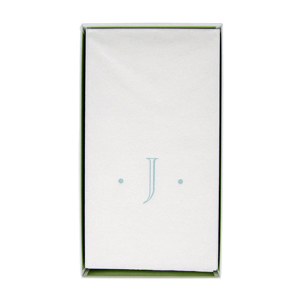 Antique Initial-Robin's Egg Paper Linen Boxed Guest Towels