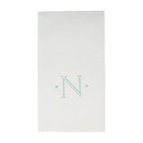 Antique Initial-Robin's Egg Paper Linen Boxed Guest Towels