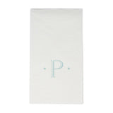 Antique Initial-Robin's Egg Paper Linen Boxed Guest Towels