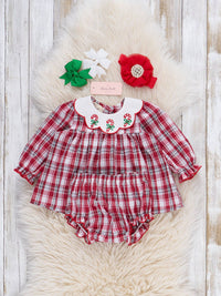 Candy Cane Plaid Bloomers Outfit