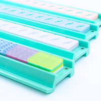 MAHJONG RACKS | Premium Acrylic | 4 Racks + 4 Pushers: Tortoiseshell