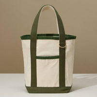 Everywhere-Carry Canvas Tote Bag with Charm Holder