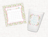 Mahjong Gift Set, Mahjong Scorecard Notepad & Frosted Cups Set