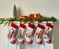 Tree w/Presents Embroidered Stocking
