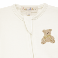 Bear Hugs Zip Footie - Ivory
