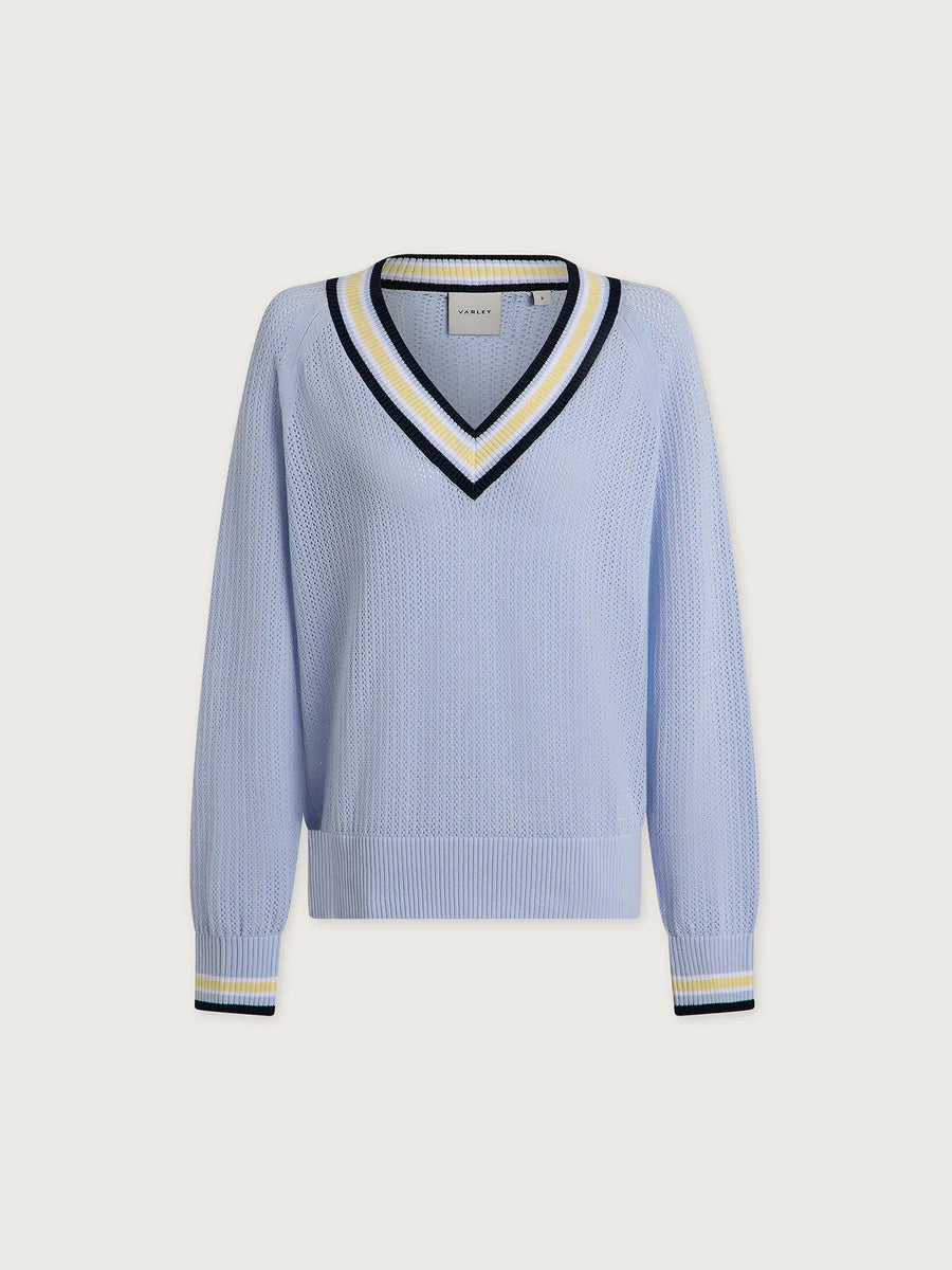 Maurice V-Neck Sweater - Xenon Blue
