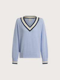 Maurice V-Neck Sweater - Xenon Blue