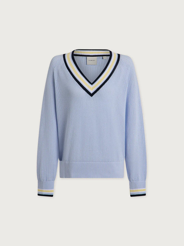 Maurice V-Neck Sweater - Xenon Blue