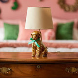 Resin Poodle Table Lamp with Bow