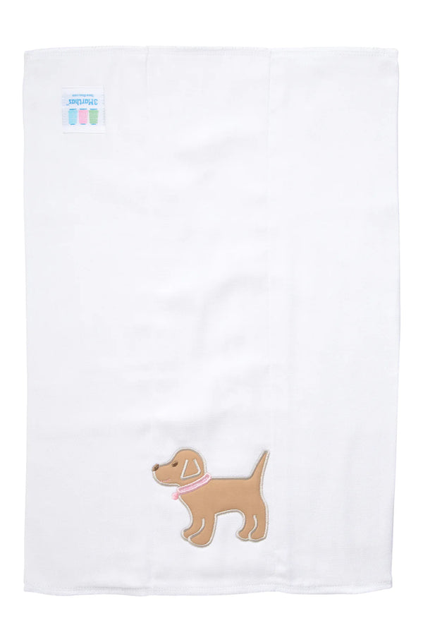 Puppy Applique Burp