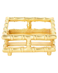 Gold Bamboo Cocktail Napkin Holder - Aluminum