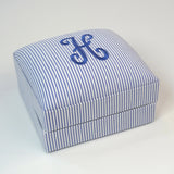 Monogram Pink Gingham Jewelry Box