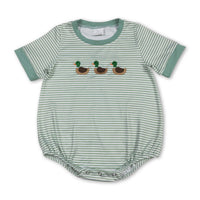 Short sleeves duck pocket stripe kids boys shirt