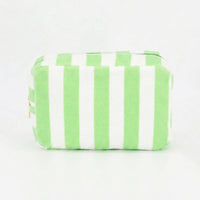 Striped Terry Cloth Cosmetic Pouch Bag